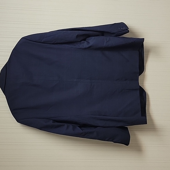 MaxDavoli Moderno Navy Plaid Suit. 44/38R. 100% Wool - Picture 4 of 7